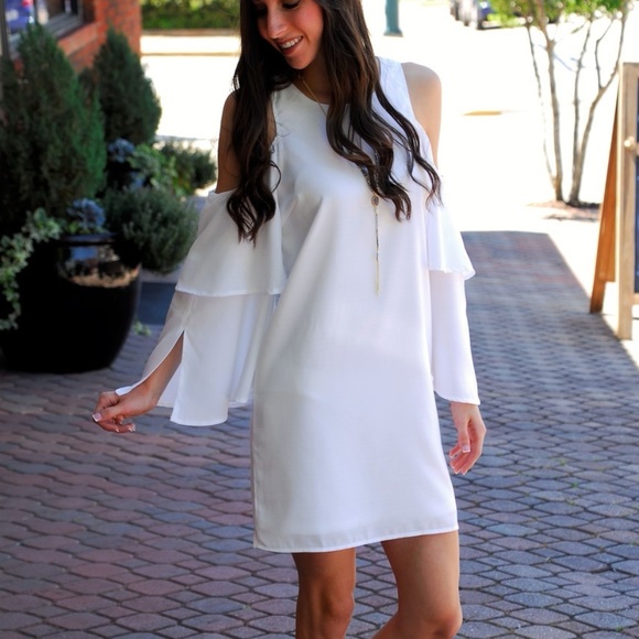 Ripple Bell Sleeve Dress - Picture 3 of 5